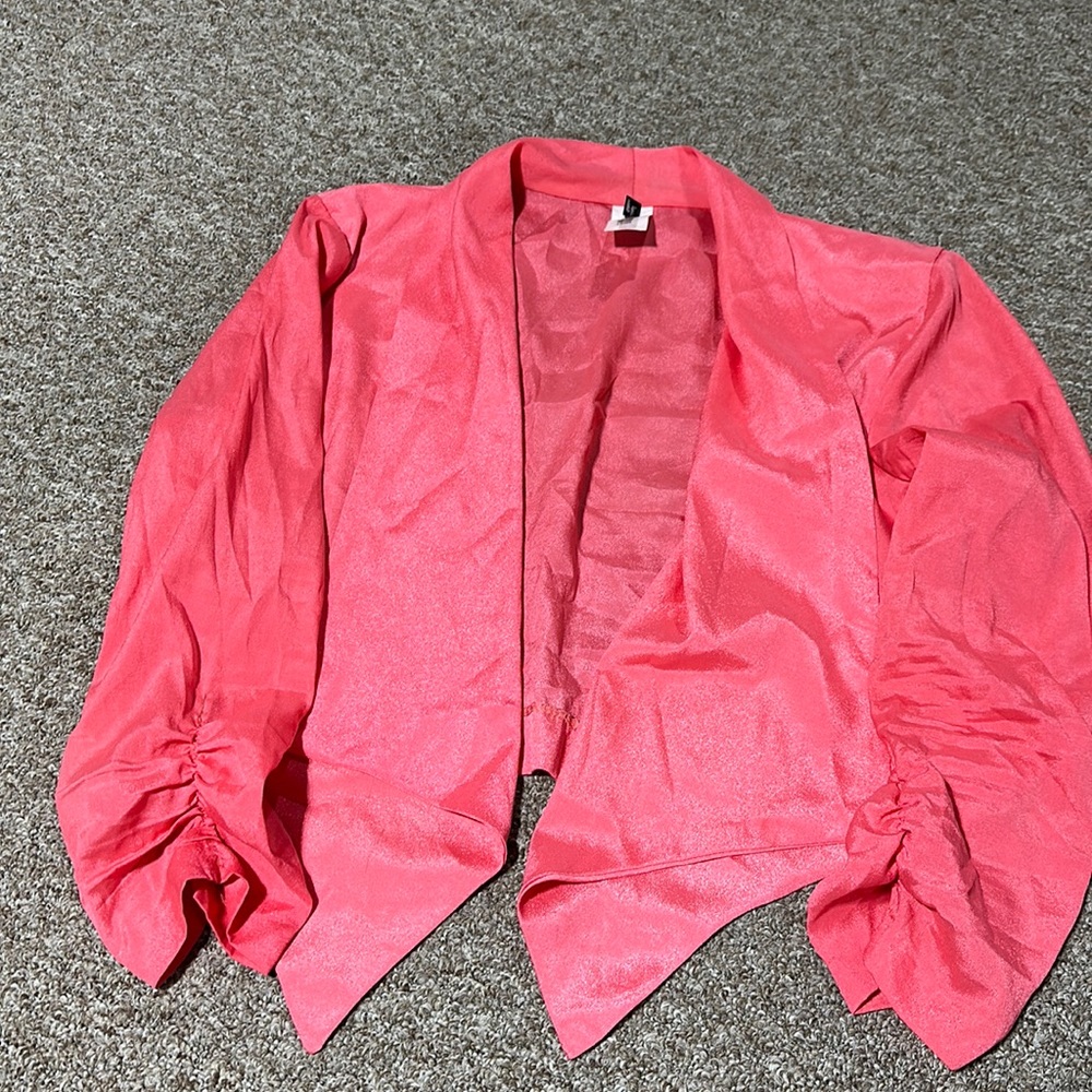 Silk cropped blazer